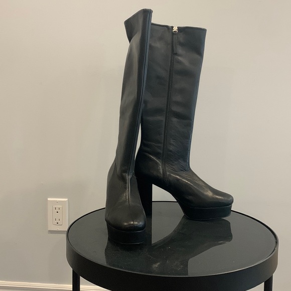 L’Intervalle Black Leather Boots - Picture 1 of 8